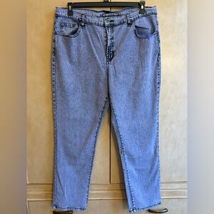 DG2 Acid Wash Straight Leg Jeans Periwinkle 16 Pre-Loved